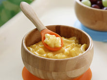 Load image into Gallery viewer, وعاء بقاعدة تثبيت بالشفط للأطفال من الخيزران + ملعقة من ماركة افانتشي