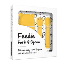 Load image into Gallery viewer, Feedie Fork & Spoon Set - Yellow