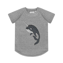 Load image into Gallery viewer, Narwhal Grey T-shirt