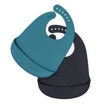Load image into Gallery viewer, Catchie Bibs - Blue Dusk + Charcoal