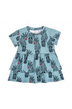 Load image into Gallery viewer, Parrot Blue Wave Dress