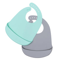 Load image into Gallery viewer, Catchie Bibs Mint + Grey