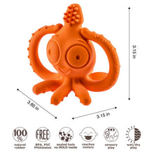 Load image into Gallery viewer, Sqwiddle the Squid Teether - 100% Natural Rubber