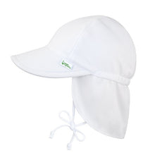 Load image into Gallery viewer, White Breathable Swim And Sun Flap Hat