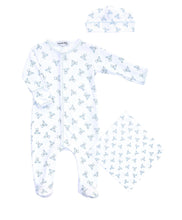 Load image into Gallery viewer, Baby&#39;s Teddy Printed Footie Set
