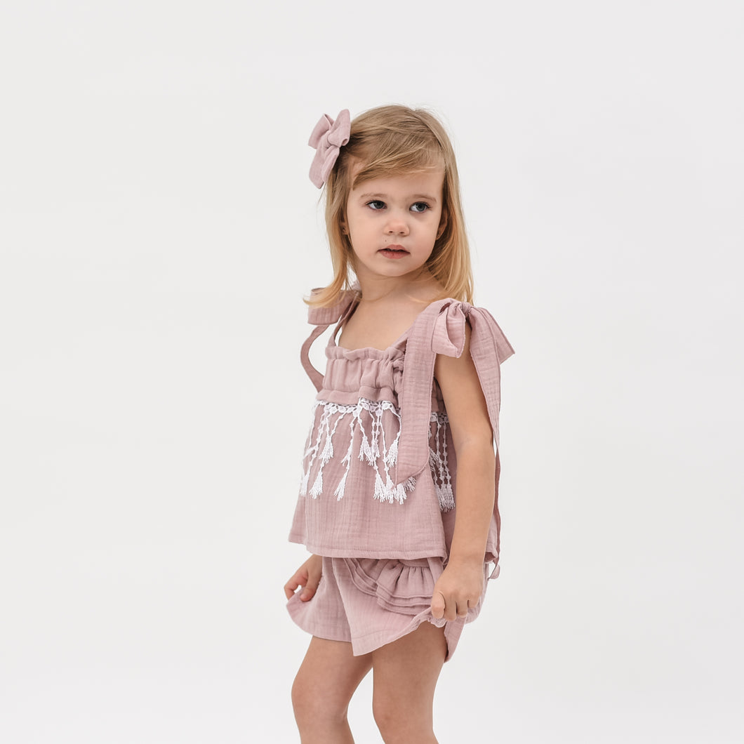 Lila Rose Fringes Top and Shorts