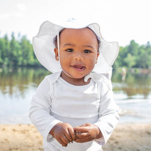 White Brim Sun Protection Hat