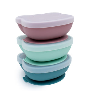 Stickie Bowl With Lid - Powder Pink