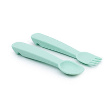 Load image into Gallery viewer, Feedie Fork &amp; Spoon Set - Mint
