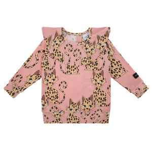 Gepard Pink Jersey Frilled Longsleeve