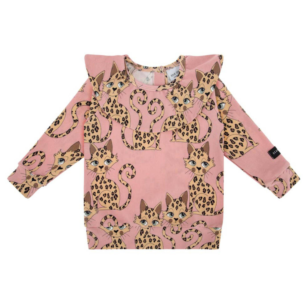 Gepard Pink Jersey Frilled Longsleeve