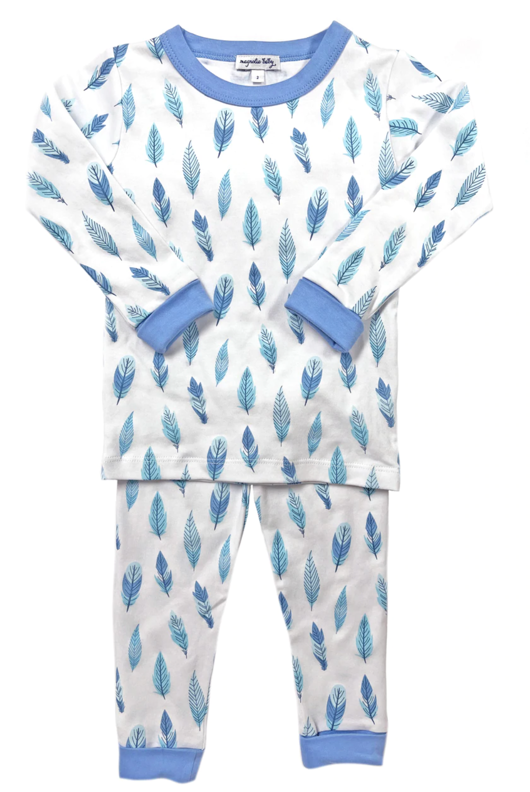 Feathers Long Pajama Blue