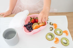 Stickie Bowl With Lid - Powder Pink