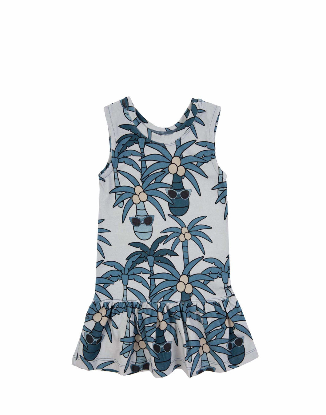 Blue Palm Dress