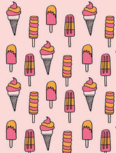 Load image into Gallery viewer, Top &amp; Leggings Pale Pink Icecream
