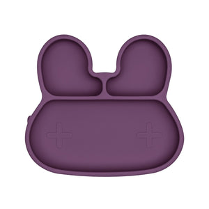 Bunny Stickie Plate - Plum