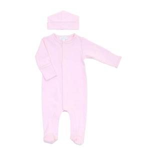 Copy of 100% Pima Cotton Pink Footie Printed & Hat Set