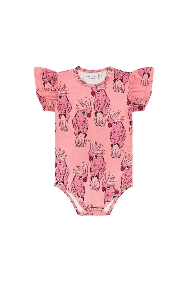 Parrot Pink Frill Bodysuit