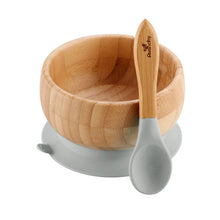 Load image into Gallery viewer, Bamboo Suction Baby Bowl + Spoon
